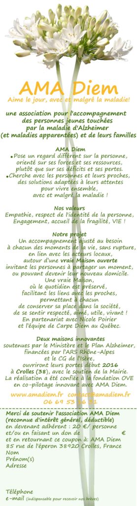 Flyer d'AMA Diem